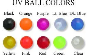 Male Sex Toys Painful Pleasures 14g 2 Acrylic UV Ball Pregnancy Belly Button Ring
