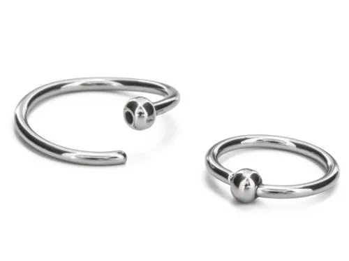 Male Sex Toys Painful Pleasures 20g Annealed Stainless Steel Ring with 2mm Fixed Ball