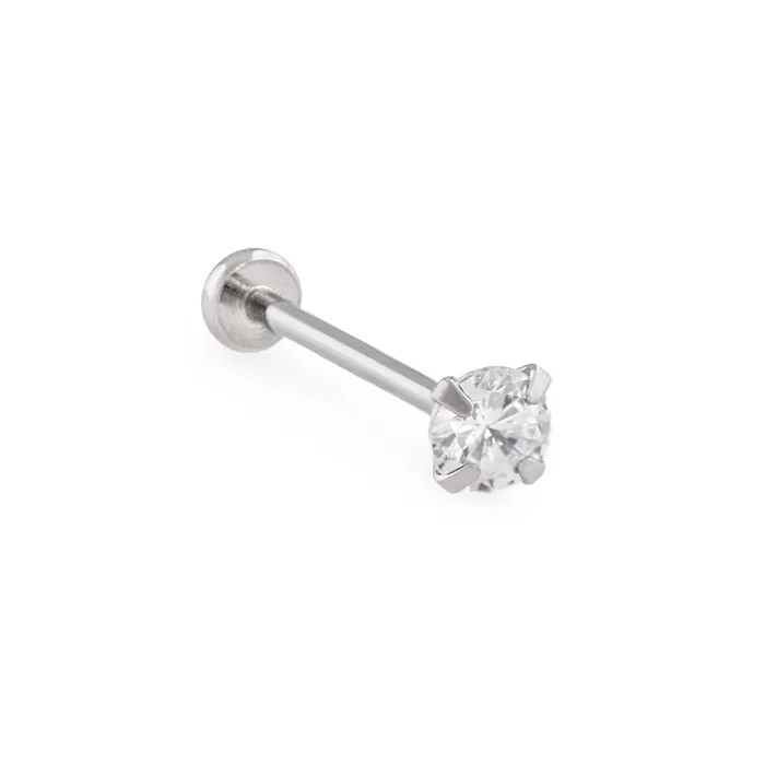 Male Sex Toys Painful Pleasures 20g Crystal Jewel Threadless Flat Disc Steel Labret Price Per 1