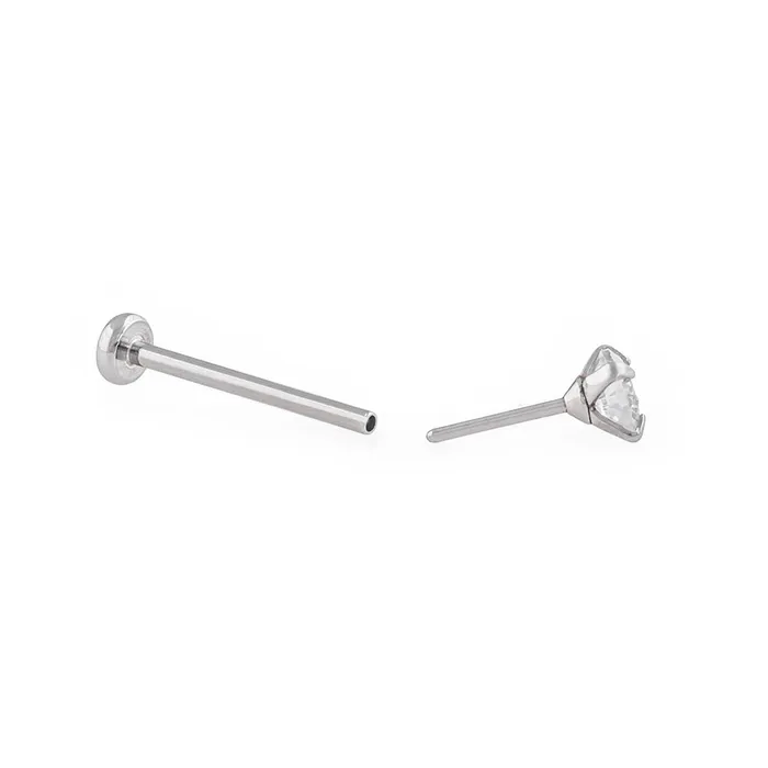 Male Sex Toys Painful Pleasures 20g Crystal Jewel Threadless Flat Disc Steel Labret Price Per 1