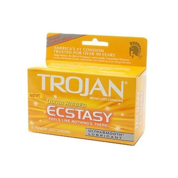 Male Sex Toys Paradise Marketing Trojan Ultra Ribbed Ecstasy Lubricated Condoms 2 Pack Male Sex Toys Paradise Marketing Trojan Ultra Ribbed Ecstasy Lubricated Condoms 2 Pack