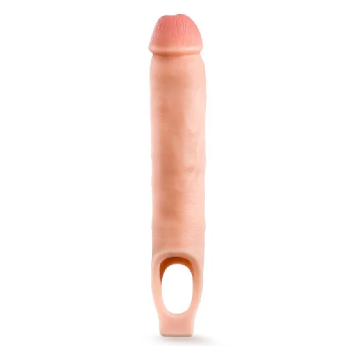 Male Sex Toys Performance Plus 115 Inch Silicone Penis Extender with Ball Strap Vanilla Blush
