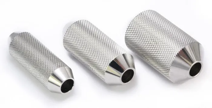 Male Sex Toys Precision Stainless Steel Tattoo Knurled Angle Grip 3 Sizes Tattoo Supplies