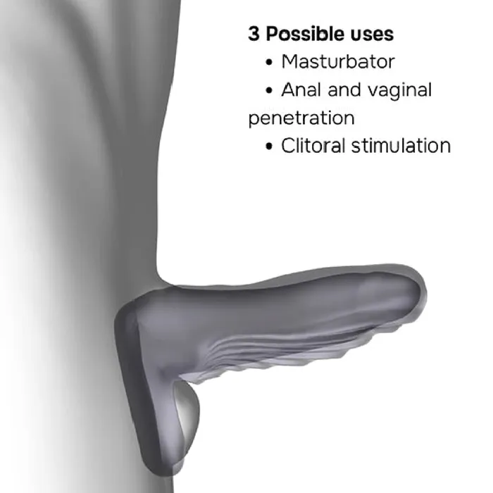 Male Sex Toys Ryzer 2 in 1 Penis Extender and Masturbation Sleeve in Purple Lovely Planet