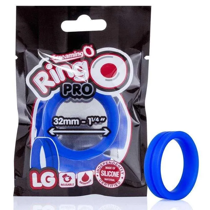 Male Sex Toys Screaming O Ring O Pro Large Blue Silicone Ring Screaming O