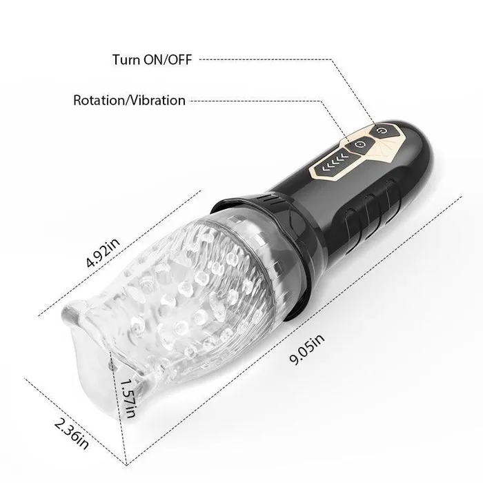 Male Sex Toys Secwell Cyclone Male Rose Oral Sex Masturbator Rechargable