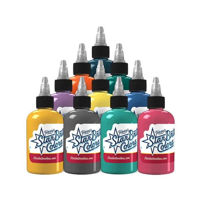Male Sex Toys StarBrite Tommys Mark Duhan Floral Series 10Color Ink Set Tommys StarBrite Colors Signature Series 12oz Bottles
