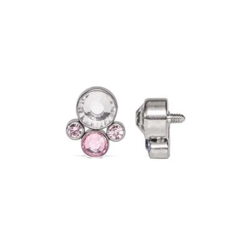 Male Sex Toys Tilum 18g16g Internally Threaded Jewel Bubble Cluster Top with 4mm Crystal Price Per 1 Tilum