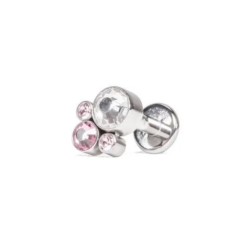 Male Sex Toys Tilum 18g16g Internally Threaded Jewel Bubble Cluster Top with 4mm Crystal Price Per 1 Tilum