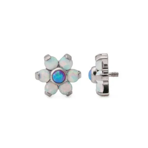 Male Sex Toys Tilum Tilum 18g16g Internally Threaded Titanium Opal Flower Top with White Opal Petals Choose Center Opal Color Price Per 1 Male Sex Toys Tilum Tilum 18g16g Internally Threaded Titanium Opal Flower Top with White Opal Petals Choose Center Opal Color Price Per 1