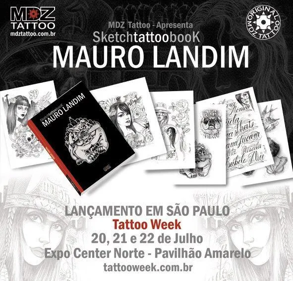 MDZ Tattoo Mauro Landim Sketch Tattoo Book from Brazil Vibrators