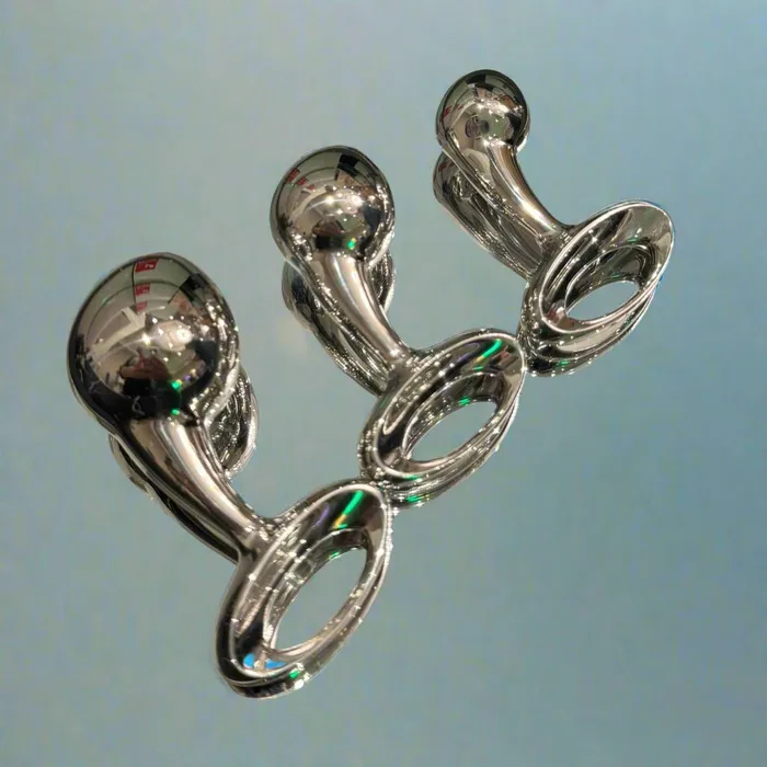 Njoy Pure Large Stainless Steel Butt Plug with Finger Loop Njoy Male Sex Toys