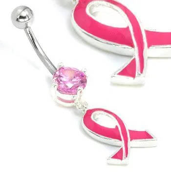 Painful Pleasures 14g 716 Breast Cancer Ribbon Belly Button Ring Male Sex Toys Painful Pleasures 14g 716 Breast Cancer Ribbon Belly Button Ring Male Sex Toys