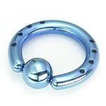 Painful Pleasures 8g Industrial Captive bead ring with Drilled Holes Male Sex Toys Painful Pleasures 8g Industrial Captive bead ring with Drilled Holes Male Sex Toys