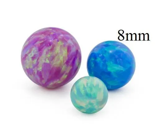 Painful Pleasures 8mm Snap Fit Opal Captive Ball Male Sex Toys