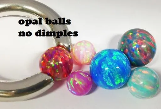 Painful Pleasures 8mm Snap Fit Opal Captive Ball Male Sex Toys