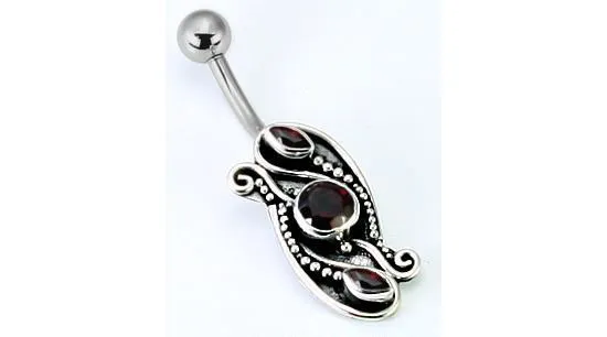 Painful Pleasures Anal 14g 716 Bali Eutop Sterling Silver Navel Belly Jewelry Painful Pleasures Anal 14g 716 Bali Eutop Sterling Silver Navel Belly Jewelry