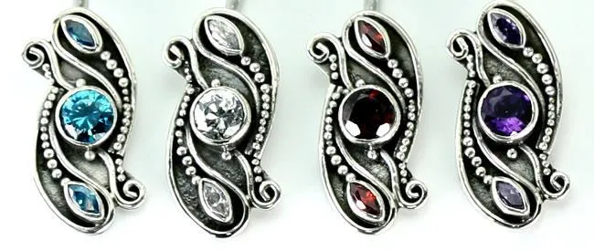 Painful Pleasures Anal 14g 716 Bali Eutop Sterling Silver Navel Belly Jewelry