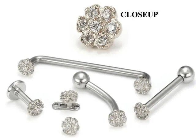 Painful Pleasures Anal 925 Sterling Silver Internally 12mm14g Threaded Flower Price Per 1 Painful Pleasures Anal 925 Sterling Silver Internally 12mm14g Threaded Flower Price Per 1