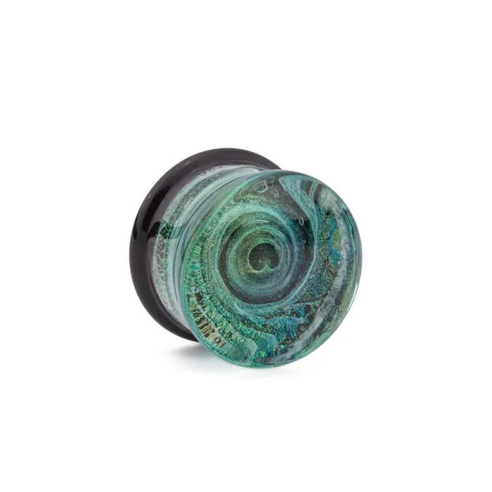 Painful Pleasures Anal Green Glass Foil Plug 0g to 1 Price Per 1