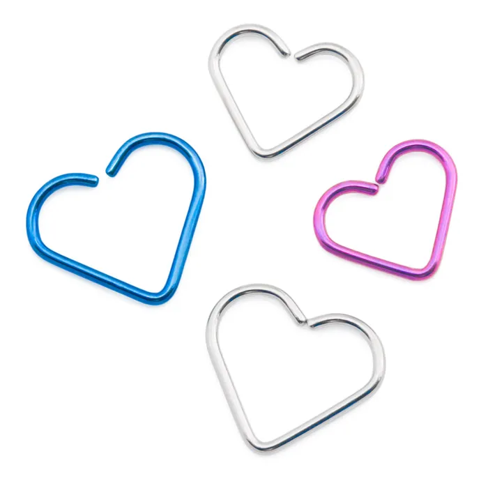 Painful Pleasures Dildos 20g Niobium Bendable Heart for Ear Piercings Two Size Options Painful Pleasures Dildos 20g Niobium Bendable Heart for Ear Piercings Two Size Options