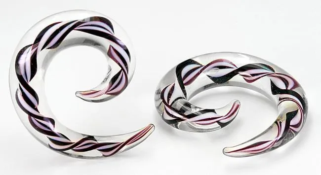 Painful Pleasures Dildos 8g 58 Pyrex Glass RIBBON SPIRAL Price Per 1