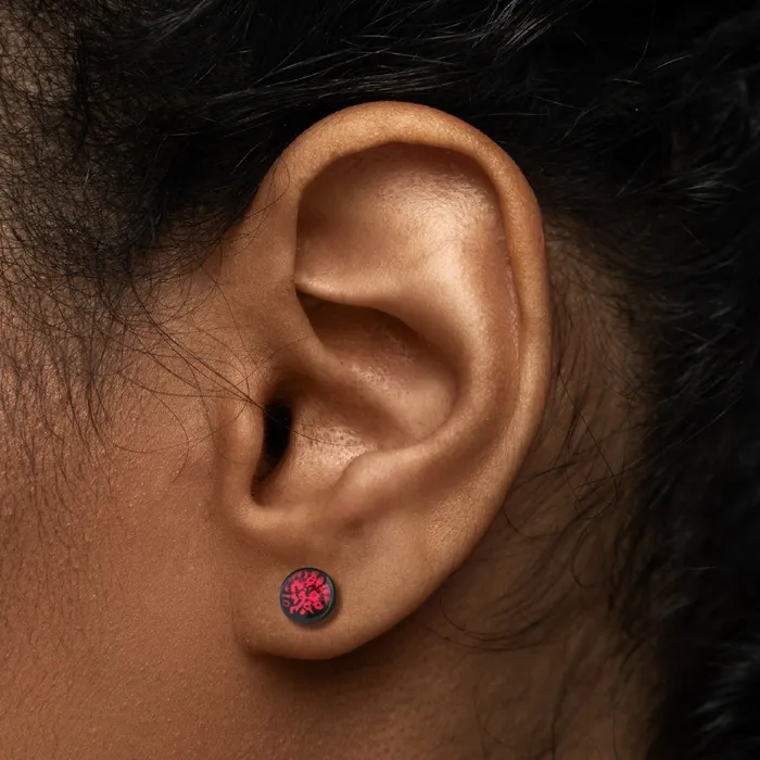 Painful Pleasures FAKE PLUG Leopard Red Fake Piercing Price Per 1 Anal
