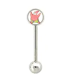 Painful Pleasures Female Sex Toys 14g 58 SpongeBob Patrick Straight Barbell