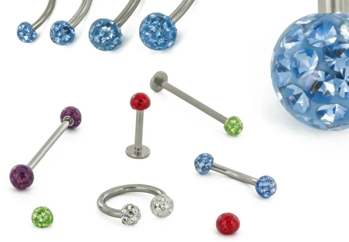 Painful Pleasures Male Sex Toys 14g 6mm Jeweled Enamel Ball Price Per 1
