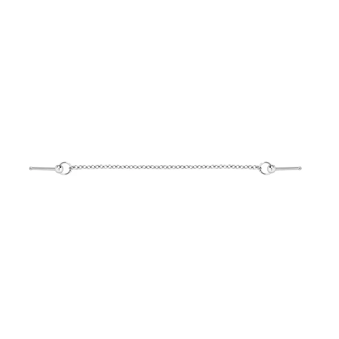 Painful Pleasures Male Sex Toys 20g 14 Steel Ball Nose Bones with Chain
