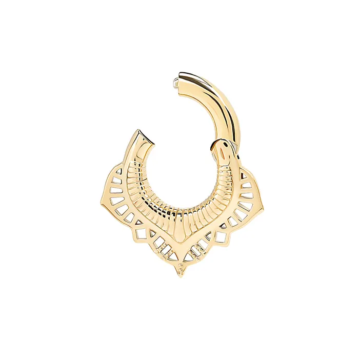 Painful Pleasures PVD Gold Stainless Steel Lotus Flower Clicker Ear Weights Price Per 2 Anal