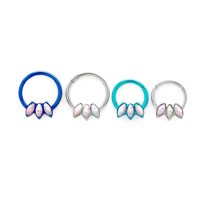 Painful Pleasures Vibrators 16g Marquis White Opal Fan Titanium Clicker Price Per 1 Painful Pleasures Vibrators 16g Marquis White Opal Fan Titanium Clicker Price Per 1