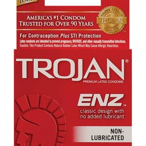 Paradise Marketing Anal Trojan Enz NonLubricated Condoms Box of 3