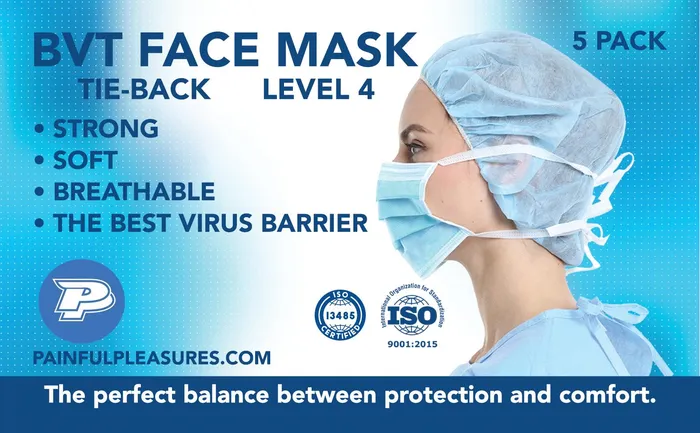 Phoenix Healthcare Solutions Phoenix Level 4 Blue Disposable Face Masks Pack of 5 Vibrators
