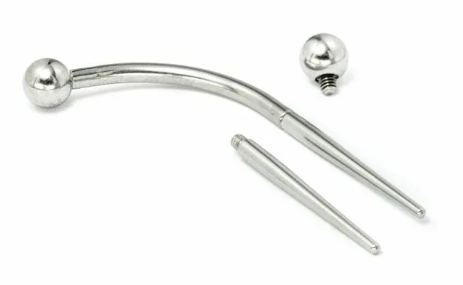Pierced Tools Anal 10g 1 inch Threaded Taper with 20mm Threading