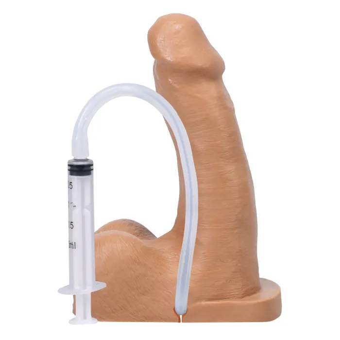 Pop N Play Silicone Squirting Packer Dildo Caramel Tantus Female Sex Toys