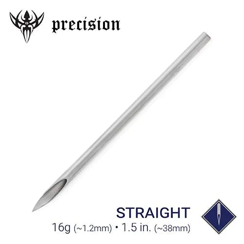Precision Needles 16g Sterilized 15 Body Piercing Needles Box of 100 Female Sex Toys