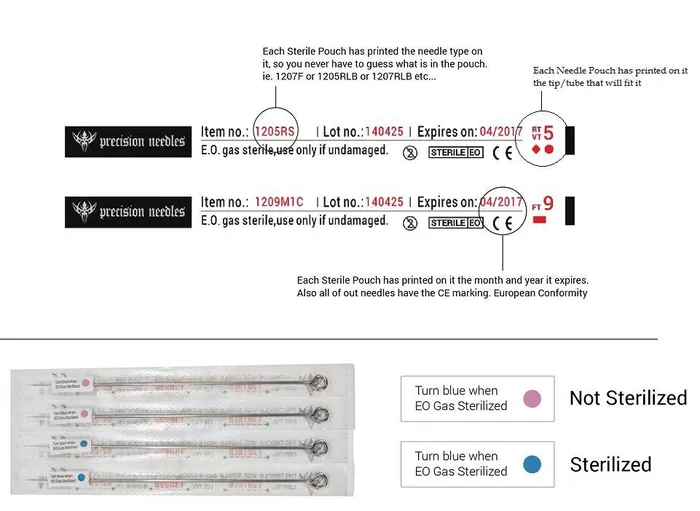 Precision Needles Female Sex Toys 12 Flat Precision Needles Box of 50 Premade Sterilized Tattoo Needles