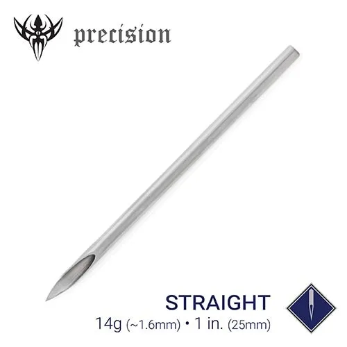 Precision Needles Female Sex Toys 14g Sterilized 1 Body Piercing Needles Box of 100