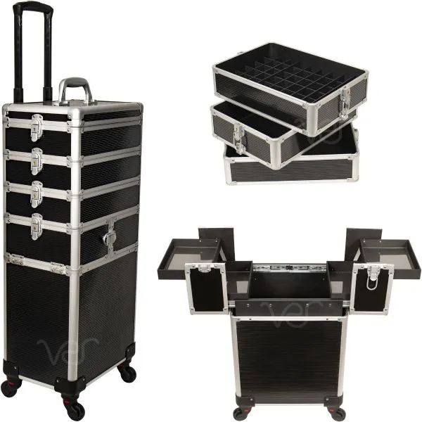 Precision Vibrators Professional Travel Case for Tattoo Piercing and PMU Supplies Aluminum Finish