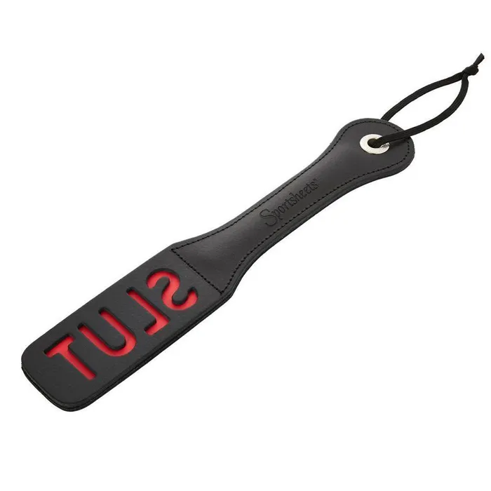 Restraints Sportsheets Leather Slut Impressions Paddle