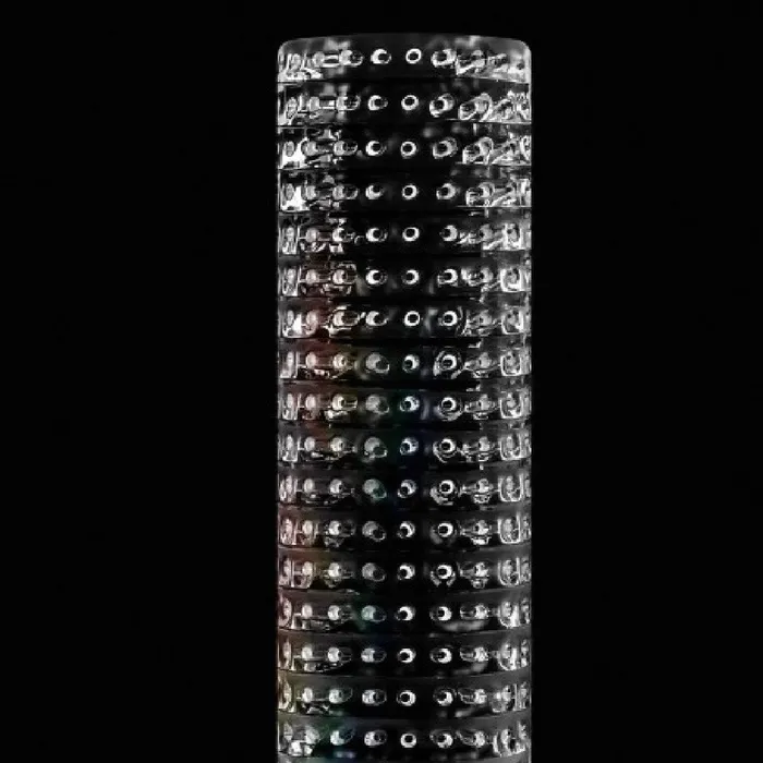 Rize Strokez See Through Reversible Textured Stroker Blush Male Sex Toys