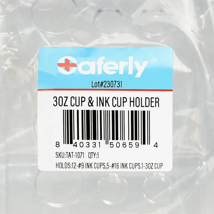 Saferly Acrylic Rinse Cup Ink Cap Holder Precision Male Sex Toys