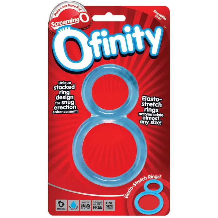 Screaming O Ofinity Silicone Double Penis Cock Ring Blue ScreamingO Male Sex Toys Screaming O Ofinity Silicone Double Penis Cock Ring Blue ScreamingO Male Sex Toys
