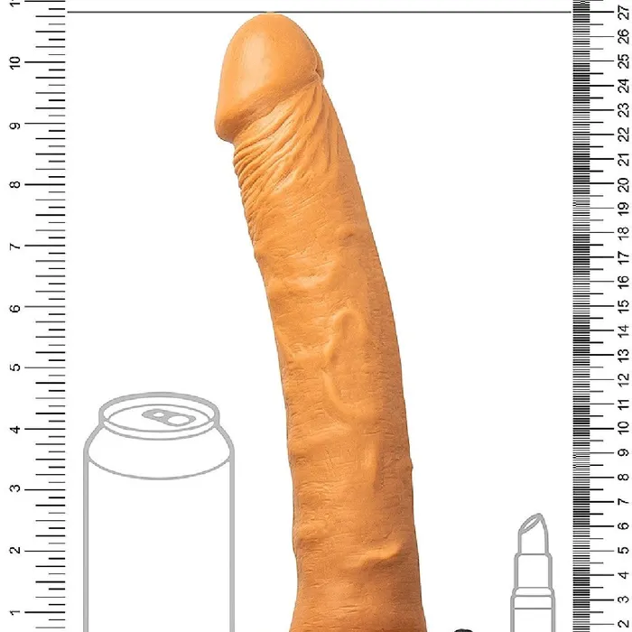 Shots Female Sex Toys Realrock Massive Vibrating 10 Inch Hollow Dildo Strapon Harness Caramel