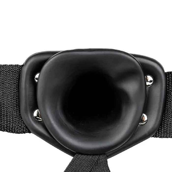 Shots Female Sex Toys Realrock Massive Vibrating 10 Inch Hollow Dildo Strapon Harness Caramel