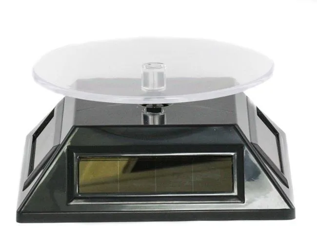 Solar Powered Black Small Spinning Display Turntable Painful Pleasures Anal