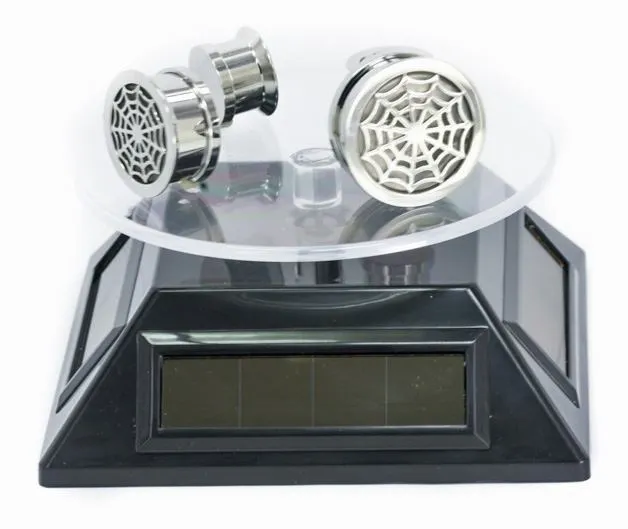Solar Powered Black Small Spinning Display Turntable Painful Pleasures Anal