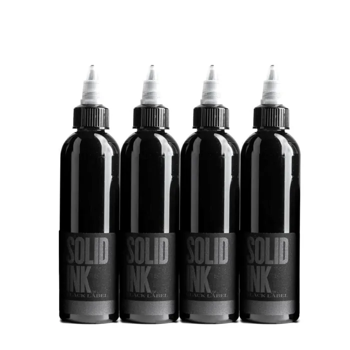 Solid Ink Black Label 4 Bottle Grey Wash Set Solid Ink 1oz Bottles Anal