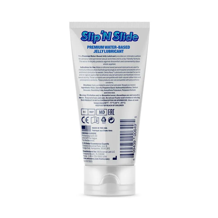 Swiss Navy Slip N Slide Premium Jelly Personal Lubricant 2 Sizes MD Science Lab LLC Lubricants